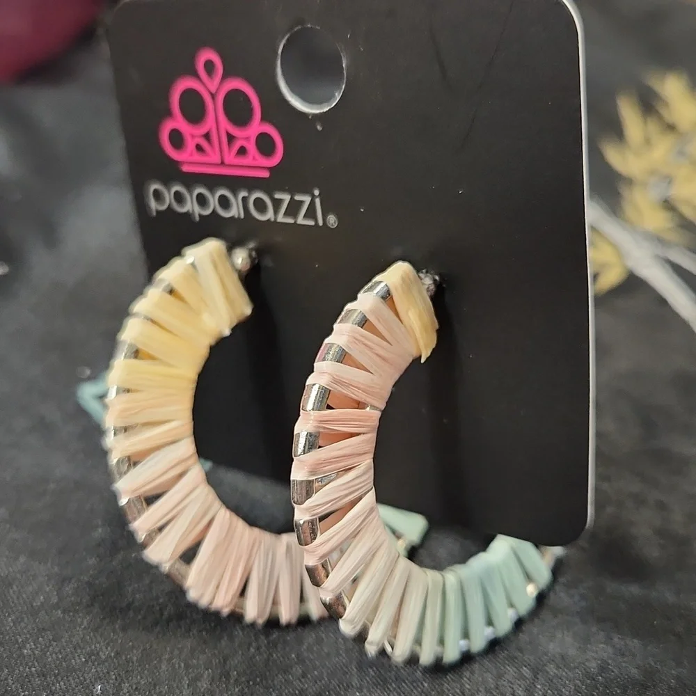 Paparazzi Rainbow Woven Hoops